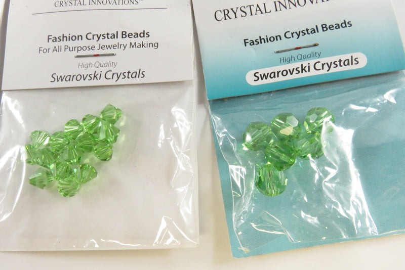 Grouping of Green Crystal Innovations Swarovski Crystals Fashion Beads New Old Stock