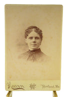 Woman In Pose Stick Pin Earrings Antique Cabinet Card Hearn Portland Maine product image for Just Stuff I Sell, clear front view, neutral background, original listing photo, optimized descriptive alt text, centered composition