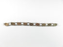 Vintage Southwestern Sterling Silver Needlepoint Turquoise Link Bracelet for Repair