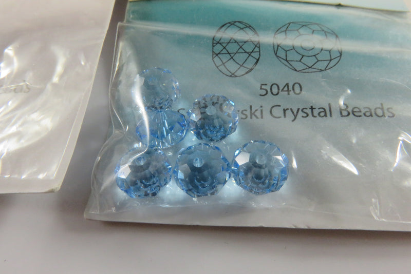 Grouping of Blue Crystal Innovations Swarovski Crystals Fashion Beads New Old Stock