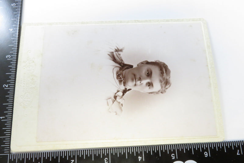 Woman In Pose Necklace, Frill, Antique Cabinet Card Philbrick Biddeford Main product image for Just Stuff I Sell, clear front view, neutral background, original listing photo, optimized descriptive alt text, centered composition variant 4