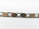 Vintage Southwestern Sterling Silver Needlepoint Turquoise Link Bracelet for Repair