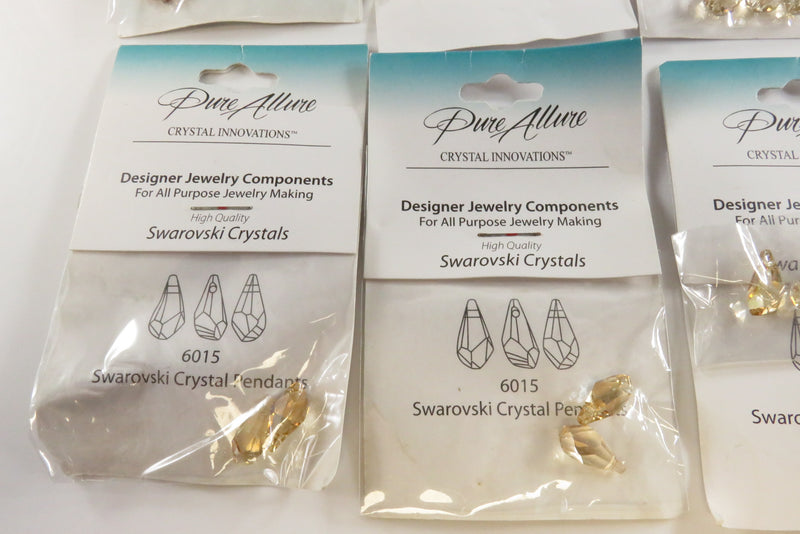 Grouping of Golden Crystal Innovations Swarovski Crystals Fashion Beads New Old Stock
