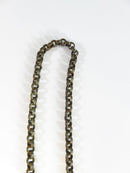 Antique White Metal 28" Necklace Rolo Chain With Pierced Metal Pendant product image for Just Stuff I Sell, clear front view, neutral background, original listing photo, optimized descriptive alt text, centered composition variant 5