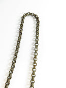 Antique White Metal 28" Necklace Rolo Chain With Pierced Metal Pendant product image for Just Stuff I Sell, clear front view, neutral background, original listing photo, optimized descriptive alt text, centered composition variant 6