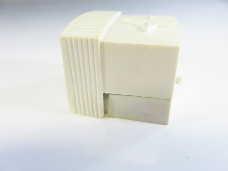 Vintage White Plastic Ring Box With Tired Foam Insert