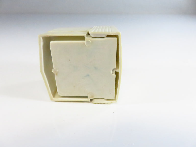 Vintage White Plastic Ring Box With Tired Foam Insert