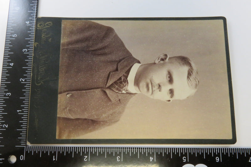 Young Man Mustache Antique Cabinet Card Gardner and Philbrick Biddeford Maine product image for Just Stuff I Sell, clear front view, neutral background, original listing photo, optimized descriptive alt text, centered composition variant 4