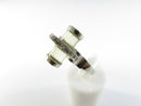 Sterling Silver Elise Adoree Quartz Tube Ring With Diamond Accents 925 RT Size 6.75 Repair Piece