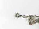 Vintage Sterling Silver Charm Bracelet with Mixed Charms 6.75 Inches