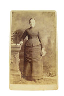 Antique CDV Woman Big Hips Unnamed Sitter Graeff Lebanon PA 4 1/8" x 2 1/2" — front view