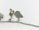 Vintage Sterling Silver Charm Bracelet with Mixed Charms 6.75 Inches