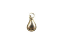Vintage Silver Metal 3D Black Powder Flask Stampings on O'Ring — Silver — front view