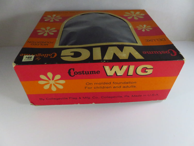 Hippie No. 2500 Costume Wig by Collegeville in Box with Dead Man's Parts Note