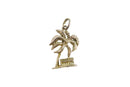 Vintage Silver Martinique 3D Palm Tree Charm with Cabin product image for Just Stuff I Sell, clear front view, neutral background, original listing photo, optimized descriptive alt text, centered composition