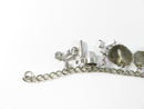 Vintage Mixed Metal Charm Bracelet with Sterling JMF Pieces Sweet 16 Enamel Masks Greyhound 7 Inch