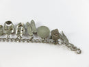 Vintage Mixed Metal Charm Bracelet with Sterling JMF Pieces Sweet 16 Enamel Masks Greyhound 7 Inch