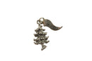 Grand Lake Colorado Sterling Souvenir Tree Charm with Nickel Silver Flag — Sterling Silver, Silver — front view