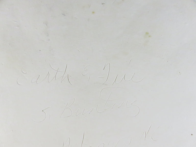 Earth & Fire Asheboro NC Pottery Deviled Egg Tray by S. Bunting 2001 Handmade 12-Well Plate