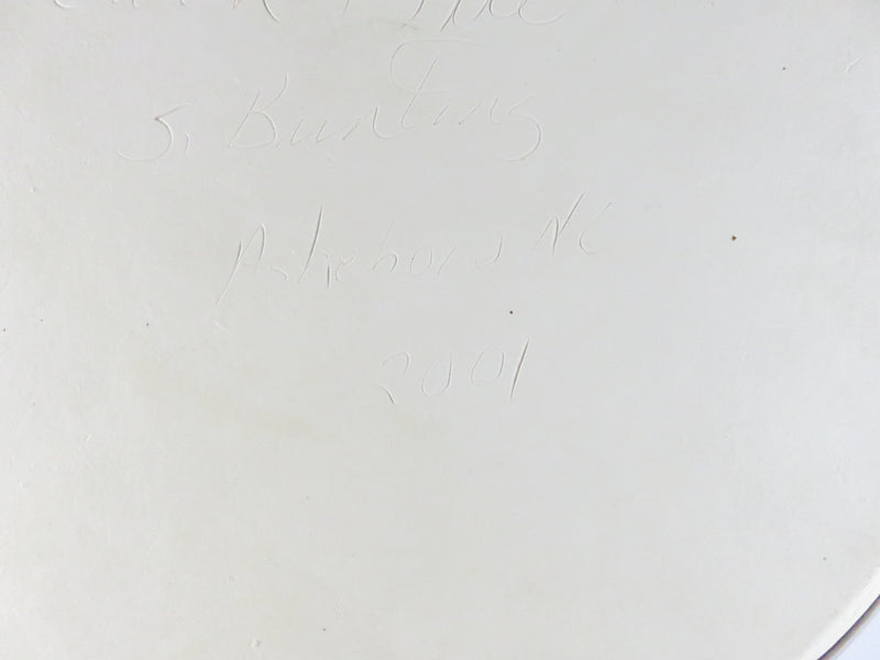 Earth & Fire Asheboro NC Pottery Deviled Egg Tray by S. Bunting 2001 Handmade 12-Well Plate