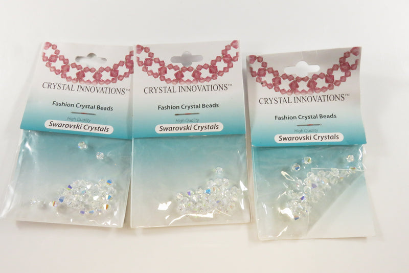 44 Packages of Clear Pure Allure Swarovski Crystals 503 Fashion Beads New Old Stock