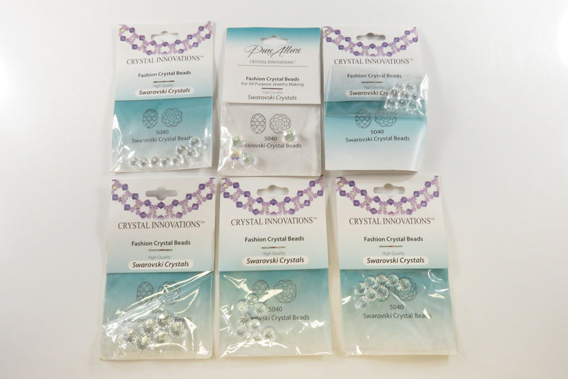 44 Packages of Clear Pure Allure Swarovski Crystals 503 Fashion Beads New Old Stock