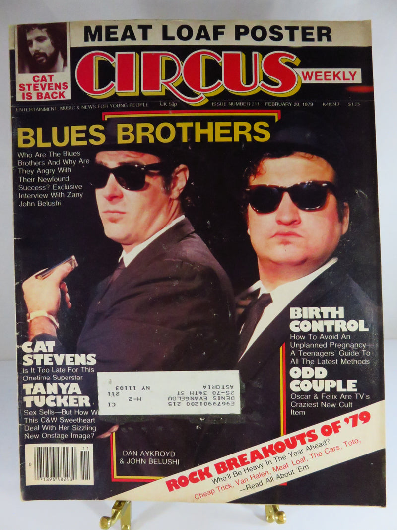 Circus Weekly February 20 1979 Issue 211 Meat Loaf Poster Blues Brothers