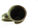 Brasstown Valley Handmade Pottery Mug Green Glaze Studio Craft Souvenir Cup 5 Inch High