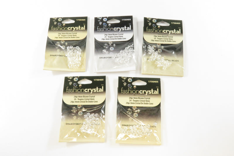 44 Packages of Various Swarovski Crystals Fashion 489 Crystal Beads New Old Stock