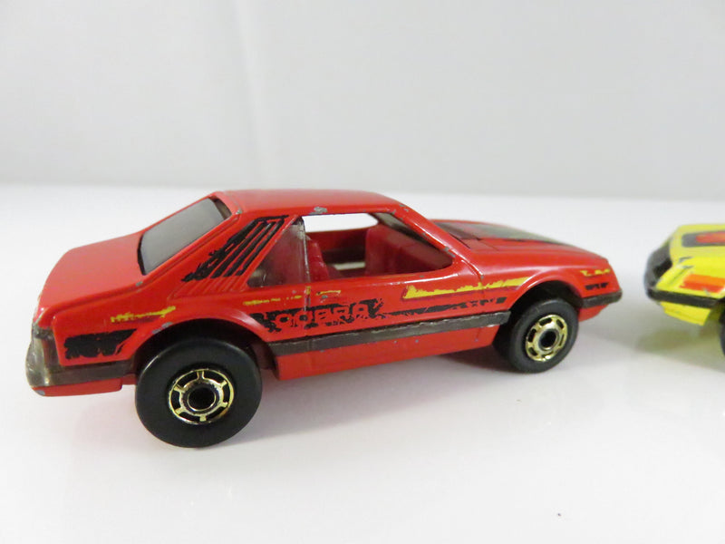 Hot Wheels 1979 Mustang & Cobra Photo Finish Race Set Pair Hong Kong Diecast Cars