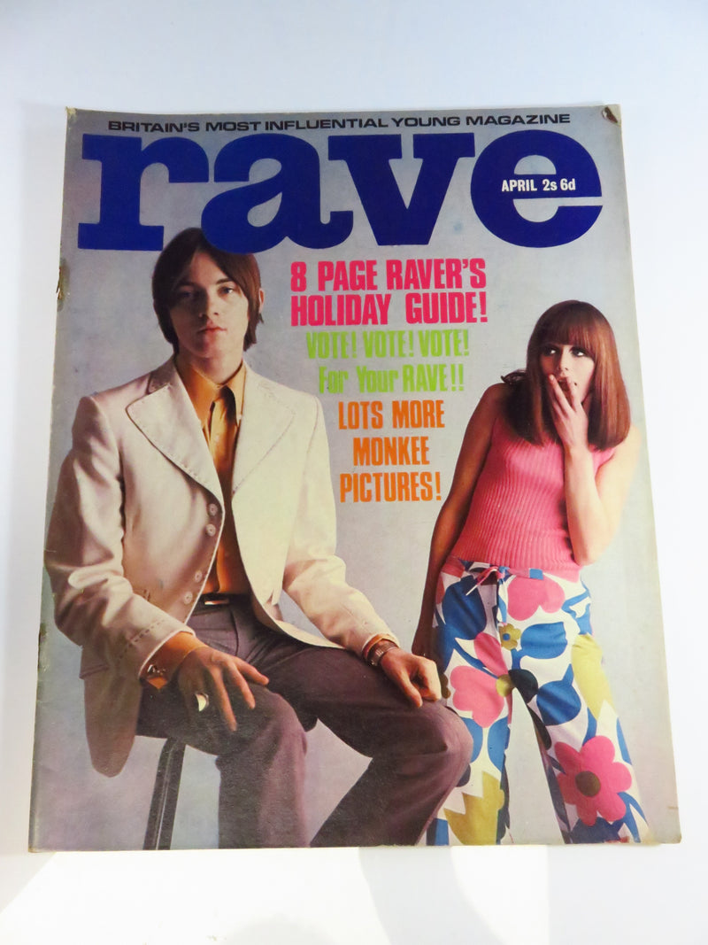 Rave Magazine April 1967 Marianne Faithfull Mick Jagger Davy Jones Cat Stevens