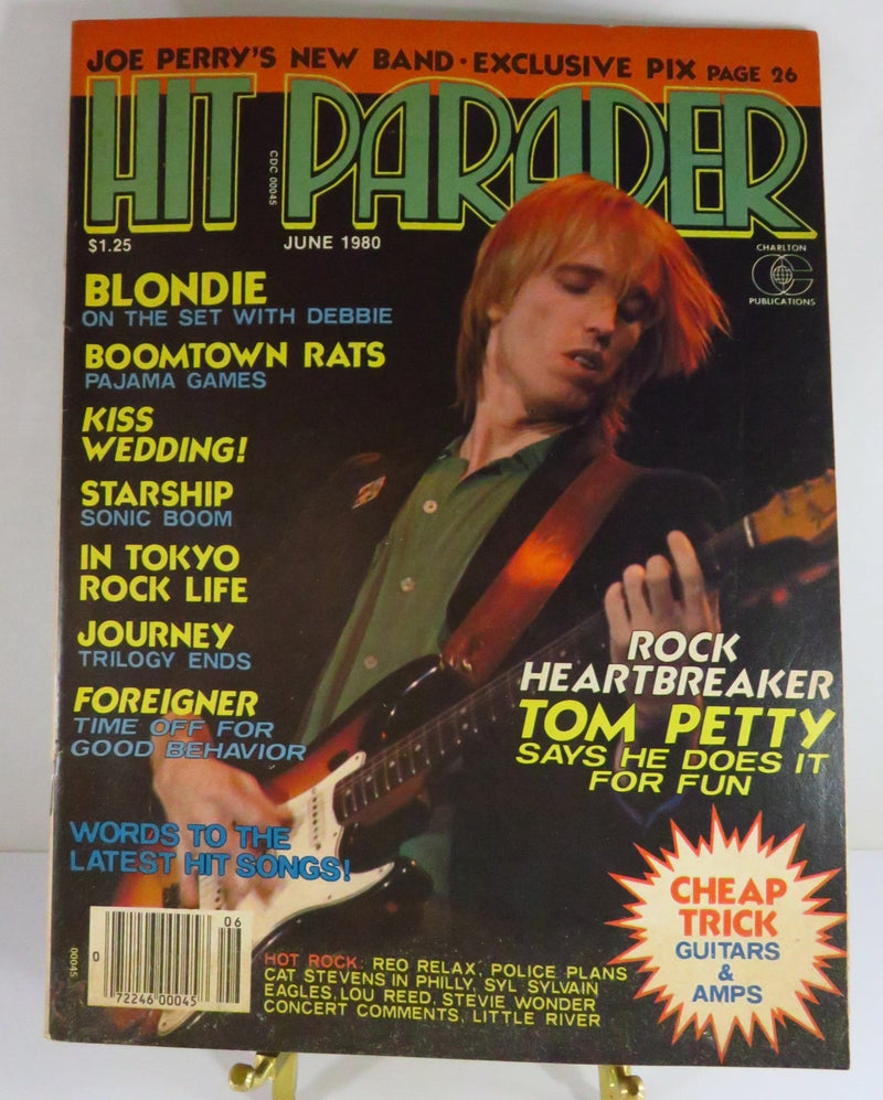 Hit Parader Magazine June 1980 Tom Petty Cover - Centerfold - Cheap Trick