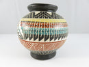 Hand-Etched Navajo Pottery Miniature Vase Signed Yabeny Diné Southwest Art