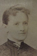 Woman With Fancy Collar Pin Antique Cabinet Card Photo by Fritz Reading PA product image for Just Stuff I Sell, clear front view, neutral background, original listing photo, optimized descriptive alt text, centered composition variant 2