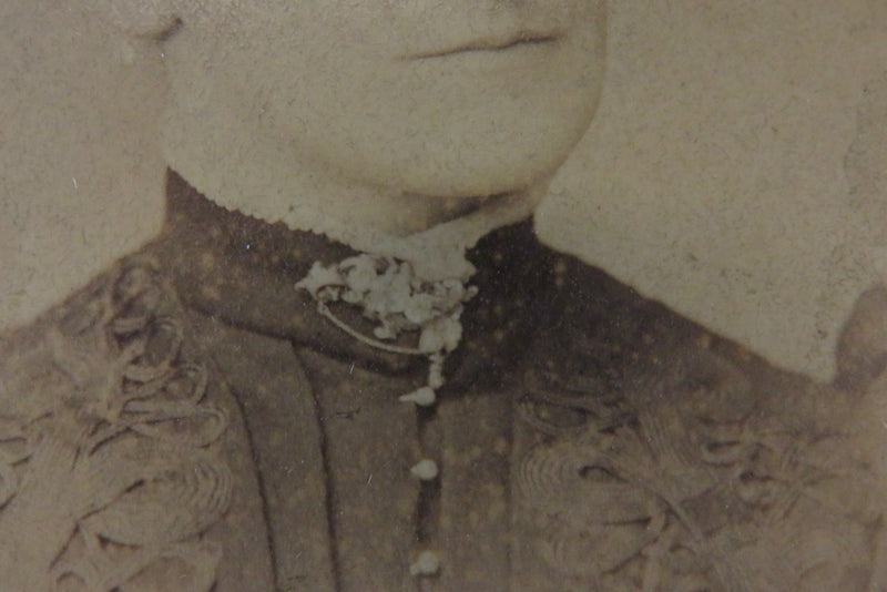 Woman With Fancy Collar Pin Antique Cabinet Card Photo by Fritz Reading PA product image for Just Stuff I Sell, clear front view, neutral background, original listing photo, optimized descriptive alt text, centered composition variant 3