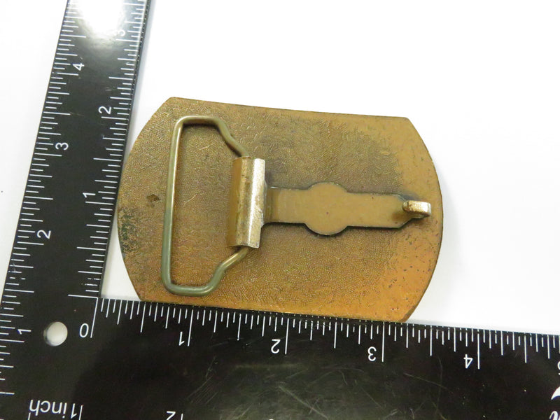 Vintage Page Engineering Co. Copper Tone Belt Buckle Industrial Dragline Design