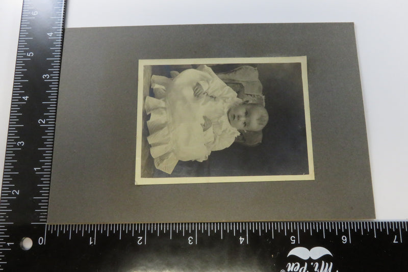 Antique Cabinet Style Card Adorable Baby Mary in White Named Sitter Circa 1910