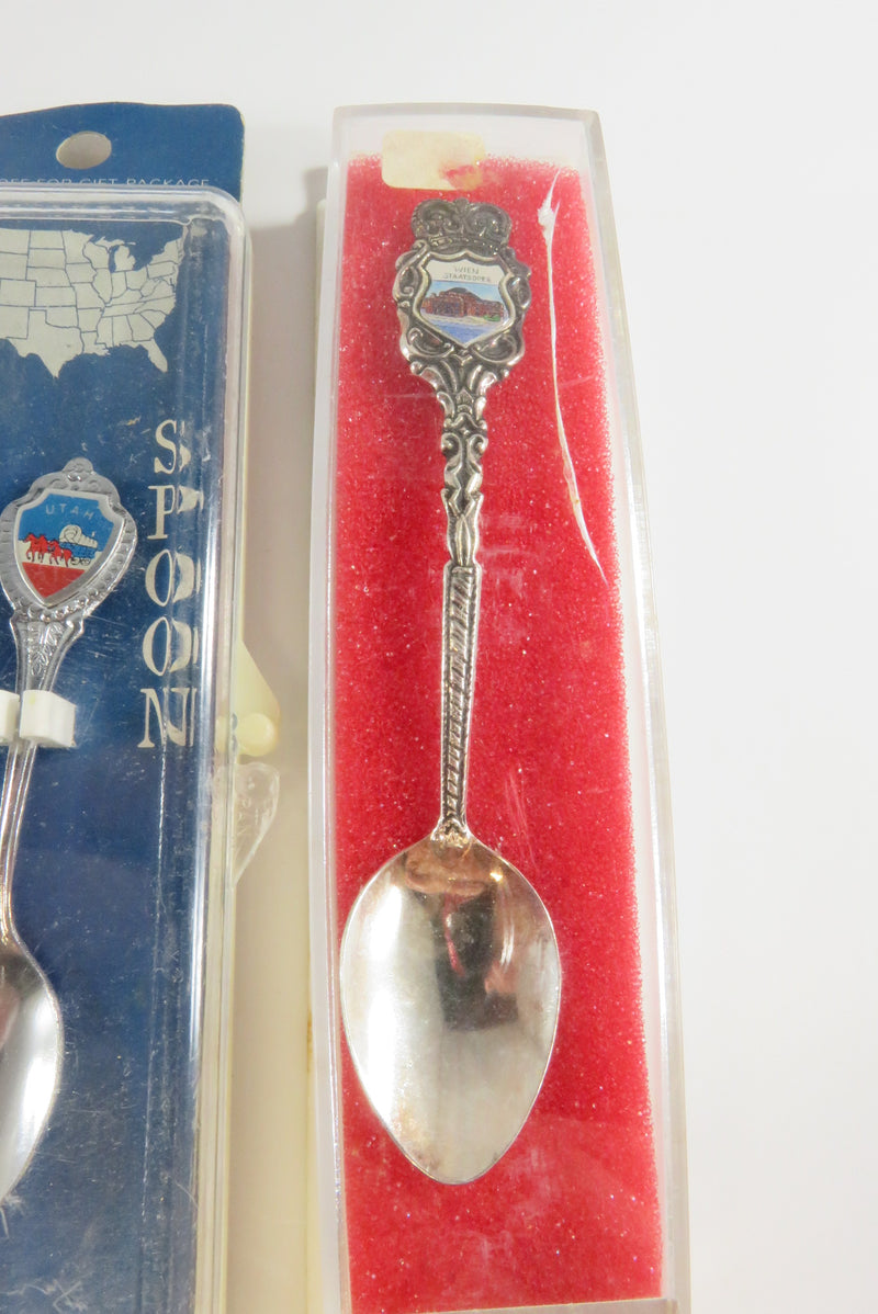 Grouping of Collectors Spoons Travel Lot of 9 Different Spoons