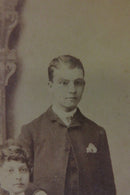 2 Men 2 Women in Pose Antique Cabinet Card Borrell Providence RI product image for Just Stuff I Sell, clear front view, neutral background, original listing photo, optimized descriptive alt text, centered composition variant 2