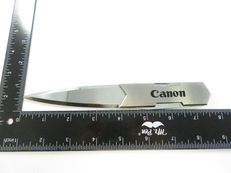 Canon Stainless Steel Letter Opener Knife Multi-Tool c1980 Promotional Barlow Japan