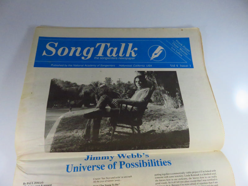 Song Talk Magazine 1994 Vol 4 Issue 1 Frank Zappa Daryl Hall Duran Duran Los Lobos