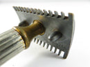 Antique Gillette Open Comb Safety Razor Old Type Trade Mark Diamond Arrow USA Shaving Tool