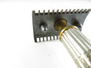 Antique Gillette Open Comb Safety Razor Old Type Trade Mark Diamond Arrow USA Shaving Tool