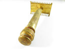 Brass Gillette Diamond Arrow Safety Razor For Parts or Repair c1920s