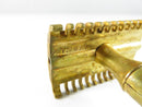 Brass Gillette Diamond Arrow Safety Razor For Parts or Repair c1920s