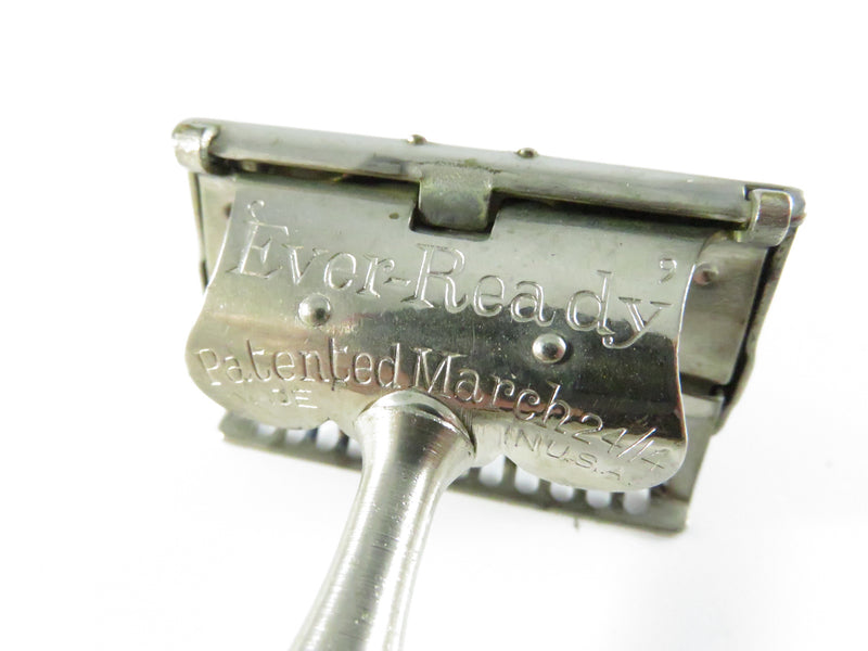 Ever-Ready 1914 Little Lather Catcher Safety Razor Nickel Plated Comb Guard American Safety Razor Co