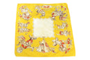 Adorable Old Cowboy & Indians Duck, Rooster, Chicks Themed Handkerchief — front view