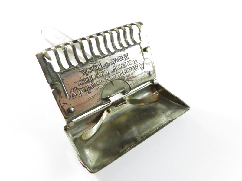Ever-Ready 1914 Little Lather Catcher Safety Razor Nickel Plated Comb Guard American Safety Razor Co