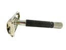 Vintage safety razor with black handle on a white background