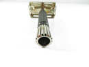 Vintage Gillette Twist-To-Open Safety Razor Black Textured Handle Silver Tone Metal Shaving Tool 3.25 Inch